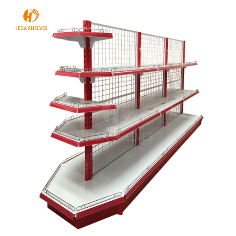 Customized layer single double side supermarket shelves gondola, rack supermarket shelving price cheap display stands