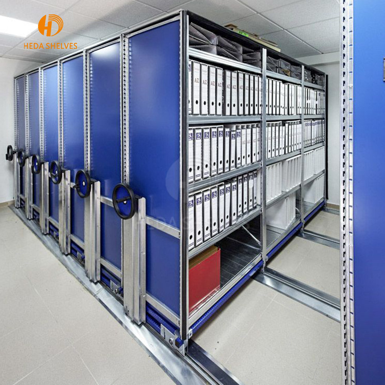 Easy Operate Metal Movable Mobile Shelving/Mobile Steel File Compactor/Compact Intelligent Steel Mobile Shelving