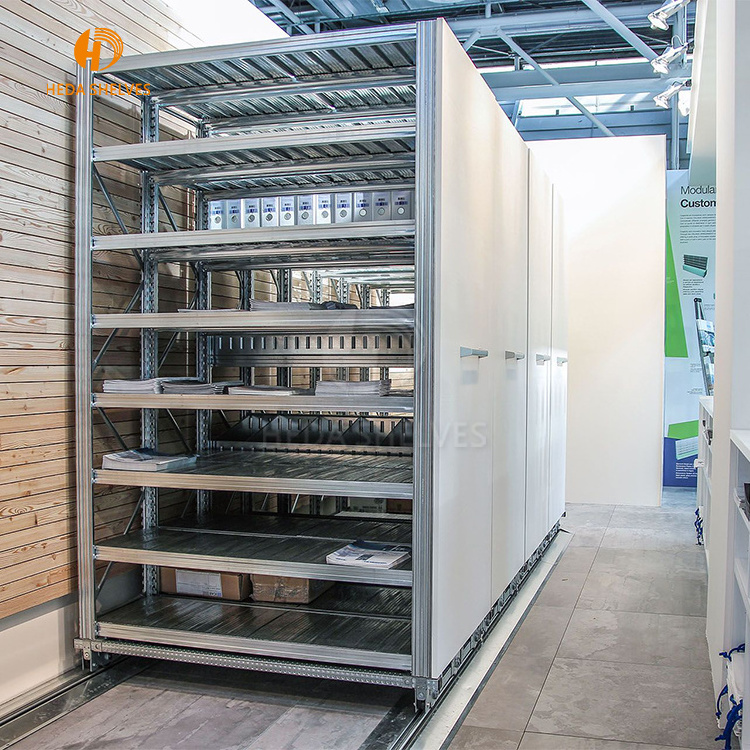 Easy Operate Metal Movable Mobile Shelving/Mobile Steel File Compactor/Compact Intelligent Steel Mobile Shelving