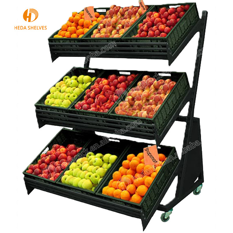 Supermarket equipment shelf fruit stand vegetable display Gondola rack for fruit shop shelf