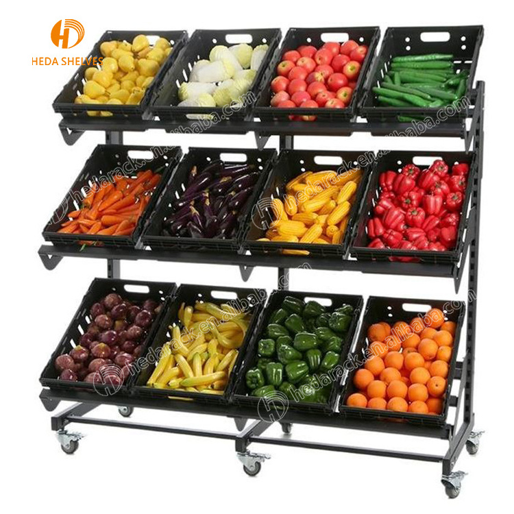 Supermarket equipment shelf fruit stand vegetable display Gondola rack for fruit shop shelf