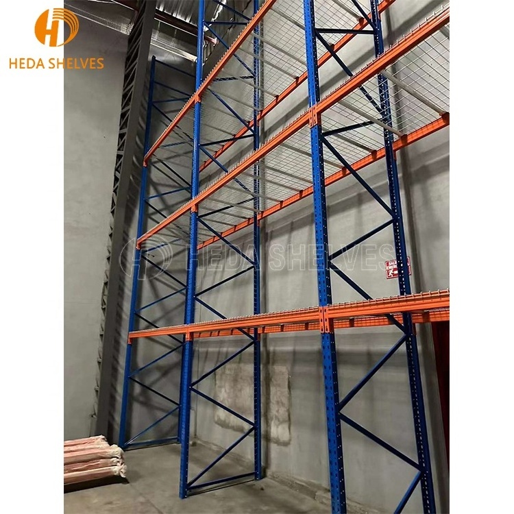 Custom Heavy Duty Shelving 1000 kg Layer Garage Black 4 Tier Warehouse Storage Metal Stacking Shelf Rack Unit for Warehouse