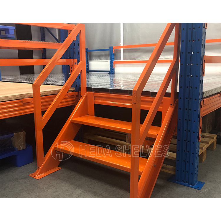 Convenient operation mezzanine floor kits racking system for industrial storage