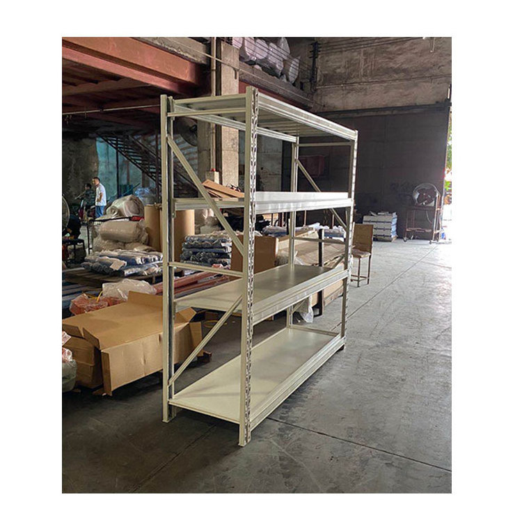 Custom Heavy Duty Shelving 300 Kg layer Garage Black 4 Tier Warehouse Storage Metal Stacking Shelf Rack Unit for Warehouse