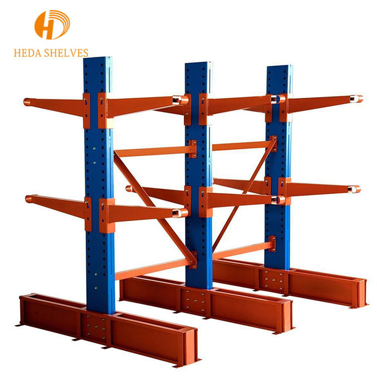 Bin Rack Metal Warehouse Racking Shelving Unit Warehouse Storage Steel Heda Customized 100 Sets Cantilevered