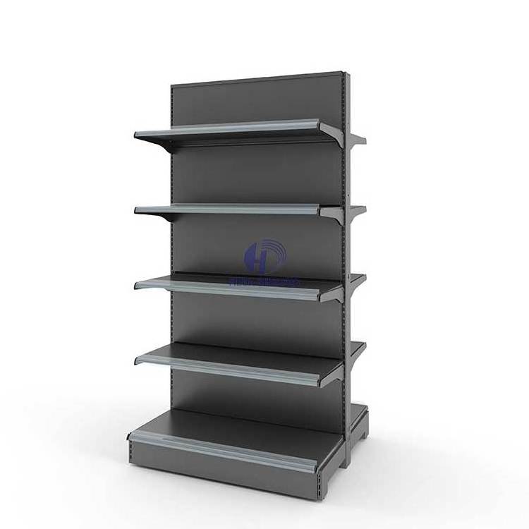 Customized Used Adjustable Layer Double-sided Metal Gondola Shelf Retails Racks