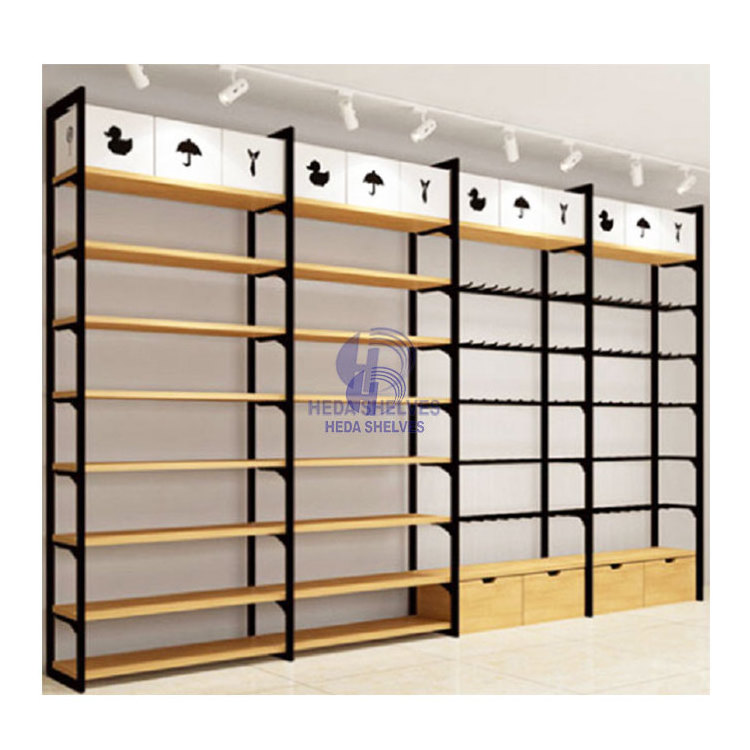 Customized Shopping Mall Wall Display Stand Retail Store Furniture For Cosmetic Display Cabinet And Showcase