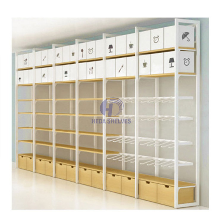 Customized Shopping Mall Wall Display Stand Retail Store Furniture For Cosmetic Display Cabinet And Showcase