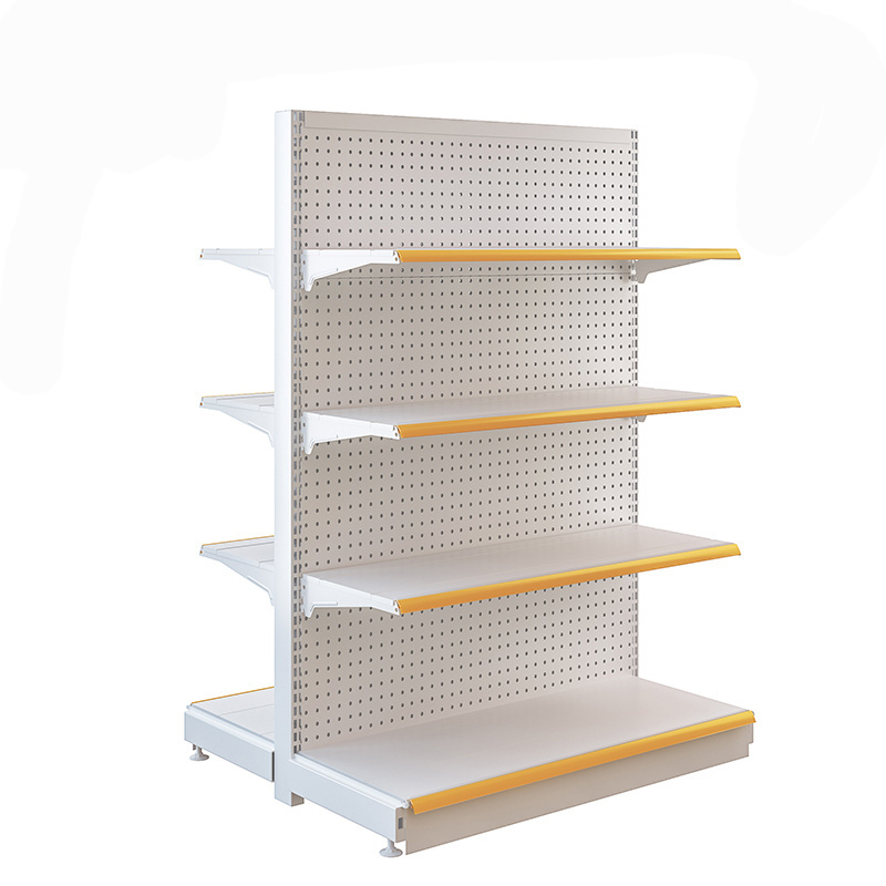 Customized Used Adjustable Layer Double-sided Metal Gondola Shelf Retails Racks