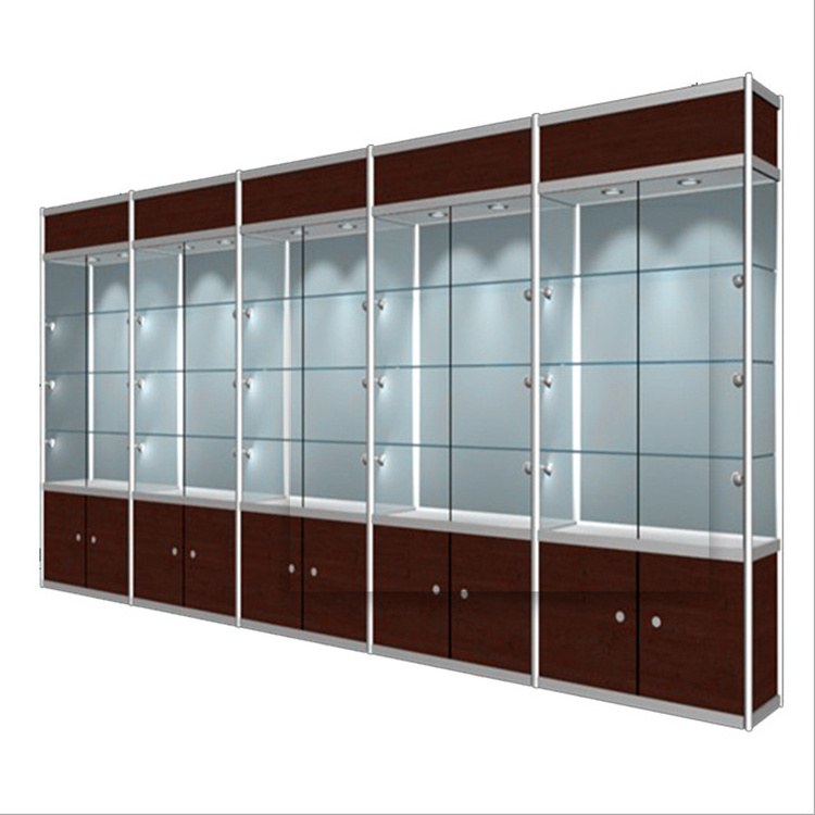 customized Glass display cabinet /used glass showcases and display ...