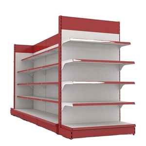 Customized New Designed Combined Grocery Gondola Shelf Display Racks Supermarket with strong supermarket shelves