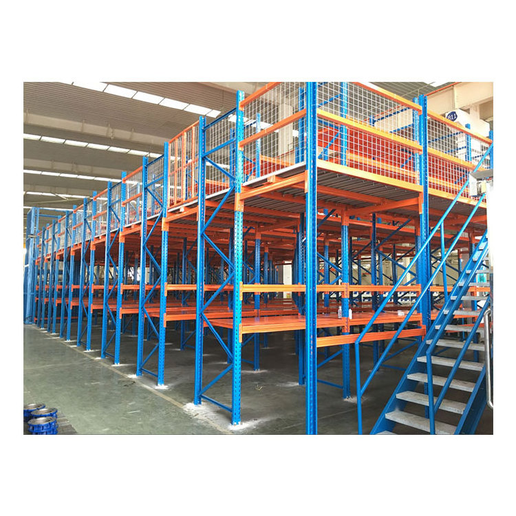 Heavy Duty Multi Tier Steel Grating Floor Mezzanine Platform Mezzanine Racking System Pallet Rack Supported Mezzanine