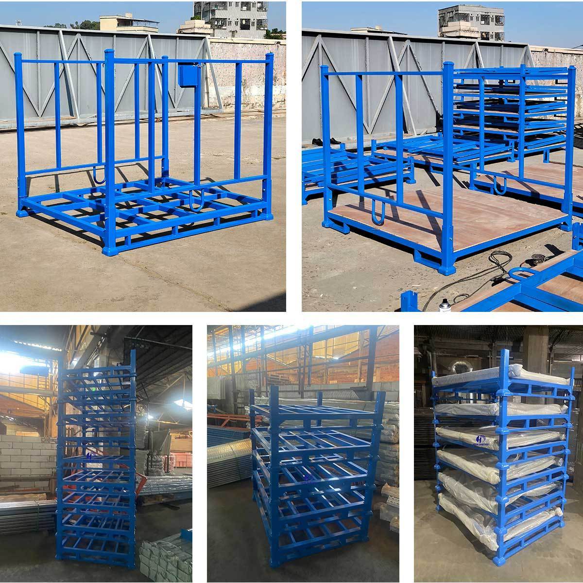 Estantes De Almacenamiento Stacking Racks & Shelves Powder Coating Storage Stackable Metal Heavy Duty Tire Racking System