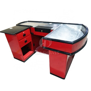 Convenience Store Cash Table Furniture Dimension Design Grocery Cashier Checkout Counter for Shop