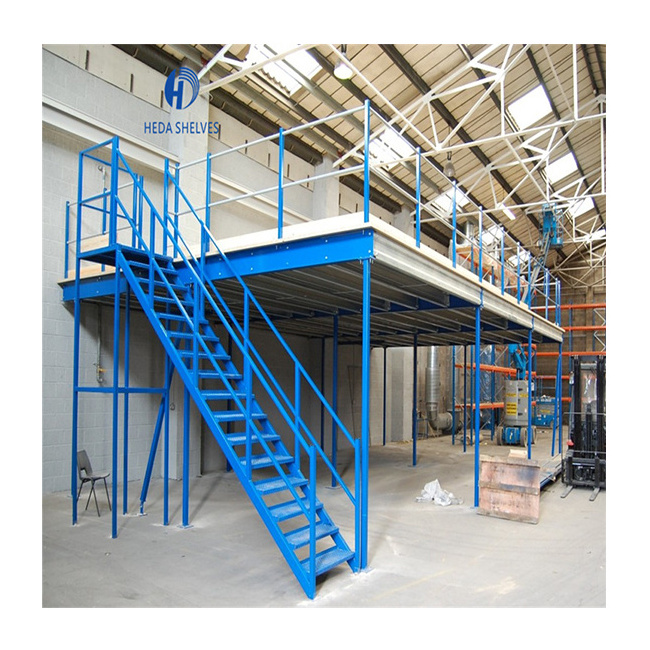 Heavy Duty Adjustable Electrostatic Painting Steel Mezzanine Floor