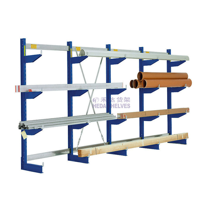 High quality industrial storage pipe rack system 4 tier high capacity heavy racks