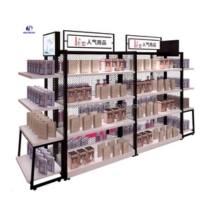 Commercial Merchandising Beauty Salon Cases Make up Stand Gondola Showcase Retail Shop Decoration Cosmetic Display Cabinet