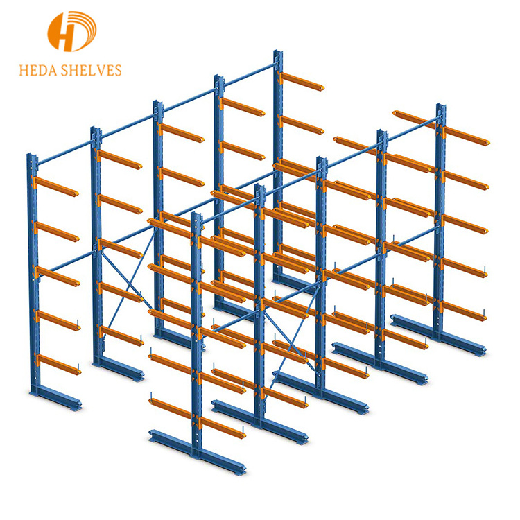 High quality industrial storage pipe rack system 4 tier high capacity heavy racks