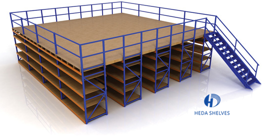 Heavy Duty Adjustable Electrostatic Painting Steel Mezzanine Floor