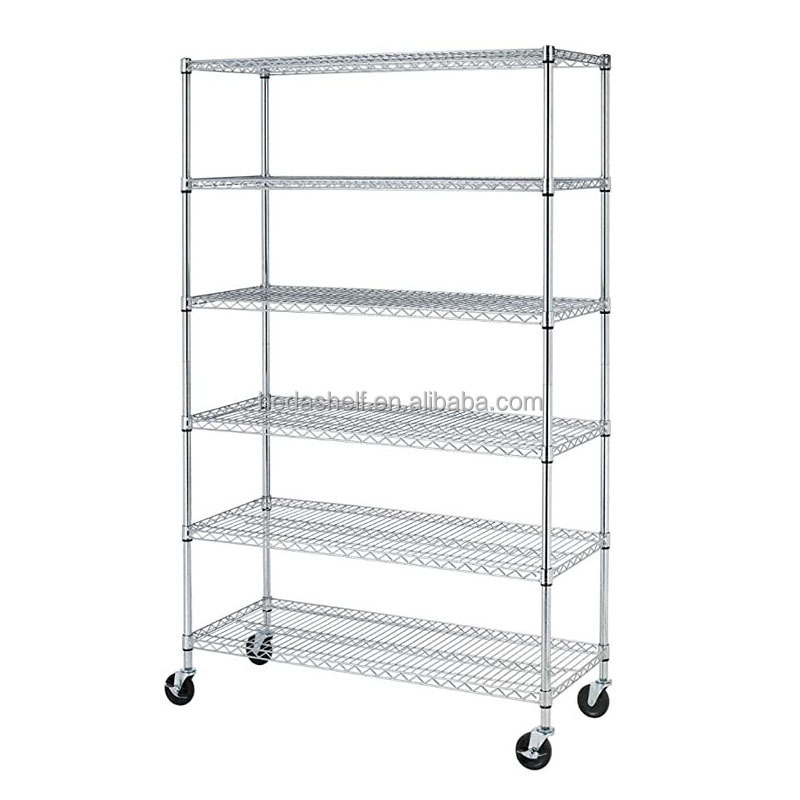 Chrome Wire Shelving Wall Mount Adjustable Wire Shelving Industrial Shelving