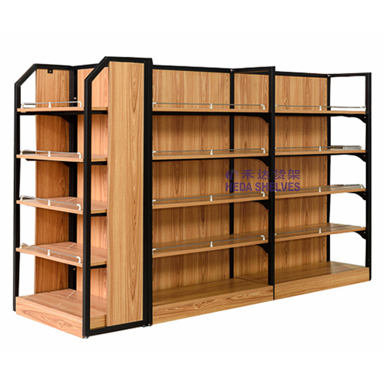 Metal Shelf Used For Shop Fittings Metal Store Grocery Wood Supermarket Store Shelves