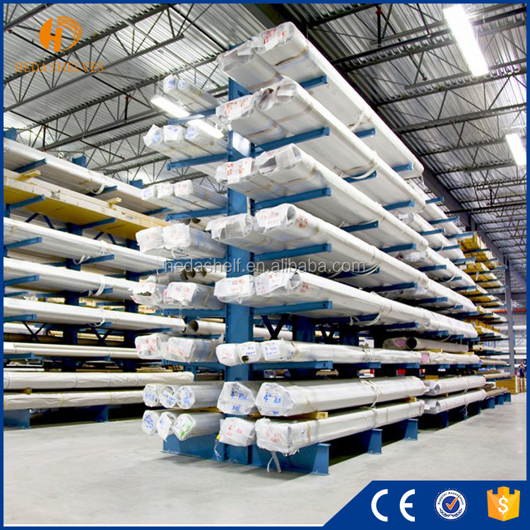 Multifunction aluminium storage rack / warehouse cantilever racking system for steel building material