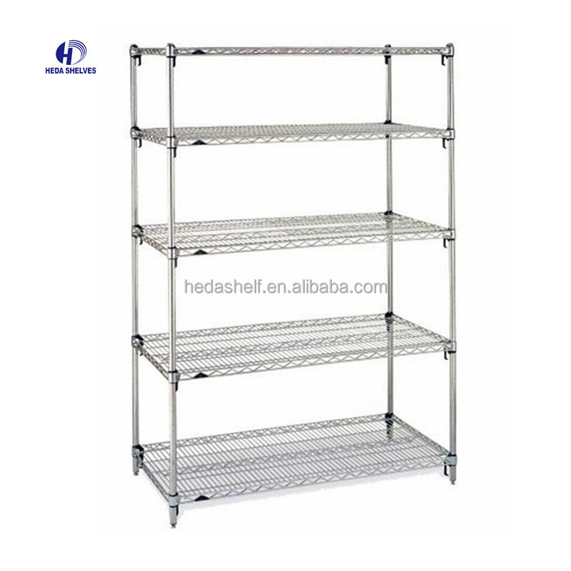 Commercial Wire Shelving Unit with Wheels Steel 6 Tier Heavy Duty Layer Rack Storage Metal Shelf