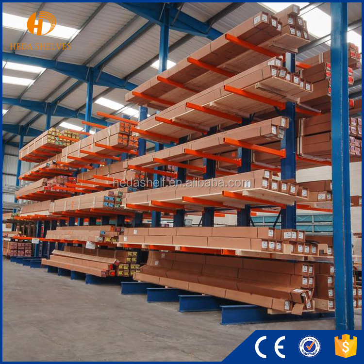 Multifunction aluminium storage rack / warehouse cantilever racking system for steel building material