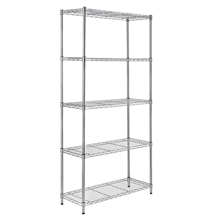 Chrome Wire Shelving Wall Mount Adjustable Wire Shelving Industrial Shelving