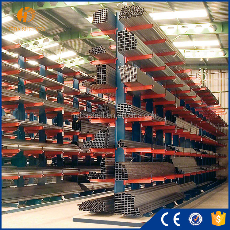 Multifunction aluminium storage rack / warehouse cantilever racking system for steel building material