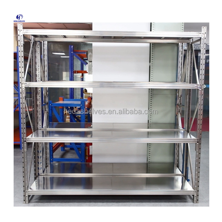 Stainless Steel Shelves Metal Warehouse Storage Rack Shelves Unit Stainless Steel Rack Shelf For Commercial Space