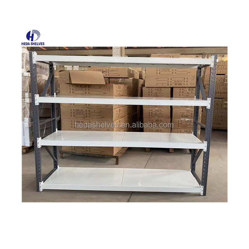 Longspan steel Industrial shelves medium duty shelving for warehouse