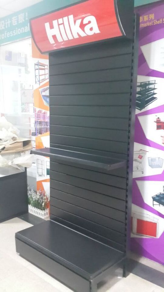 Retail Shop Floor Led Lighting Logo Printing Manual Power Garden Tool Accessory Metal Peg Board Display Rack