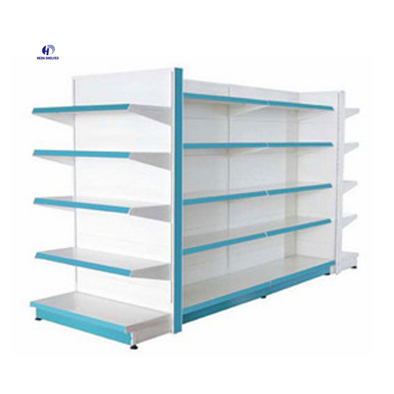 China Heda Steel Storage Rack Shelves Store Gondola Shelving Supermarket Shelves For Sale