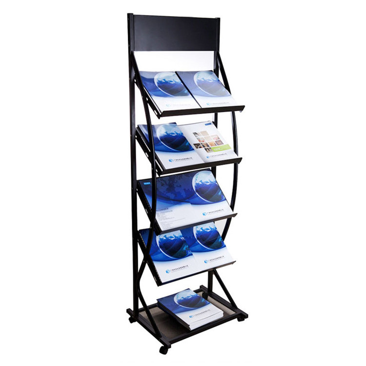 Factory Wholesale floor metal Book Magazine Rack brochure rack Magazine Holder