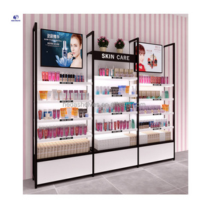 Retail Shop Cosmetic Display Shelves Wall Storage Design Beauty Products Display Cabinets