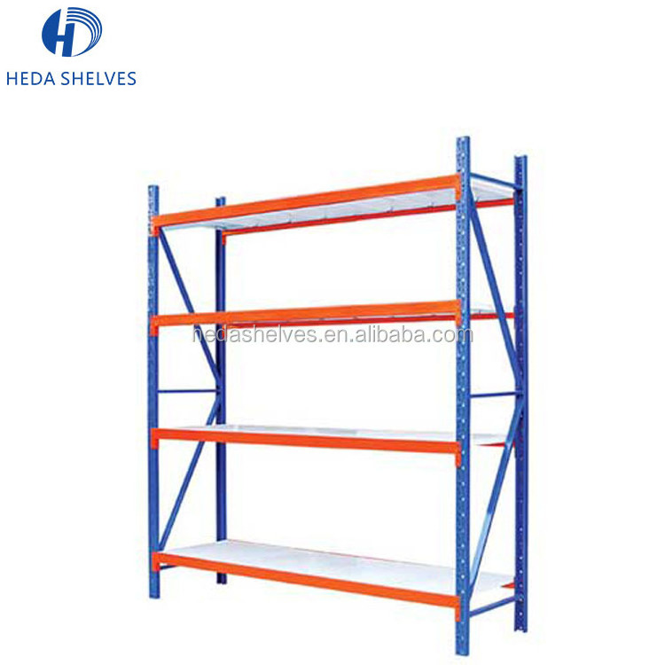 Factory Price Steel Slotted Angle Racks Long Span Warehouse Storage Rack Shelves