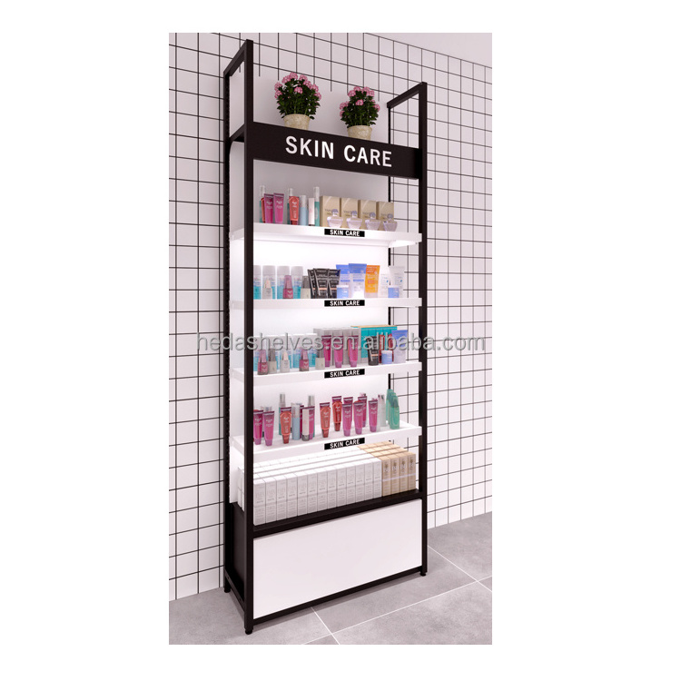 Retail Shop Cosmetic Display Shelves Wall Storage Design Beauty Products Display Cabinets