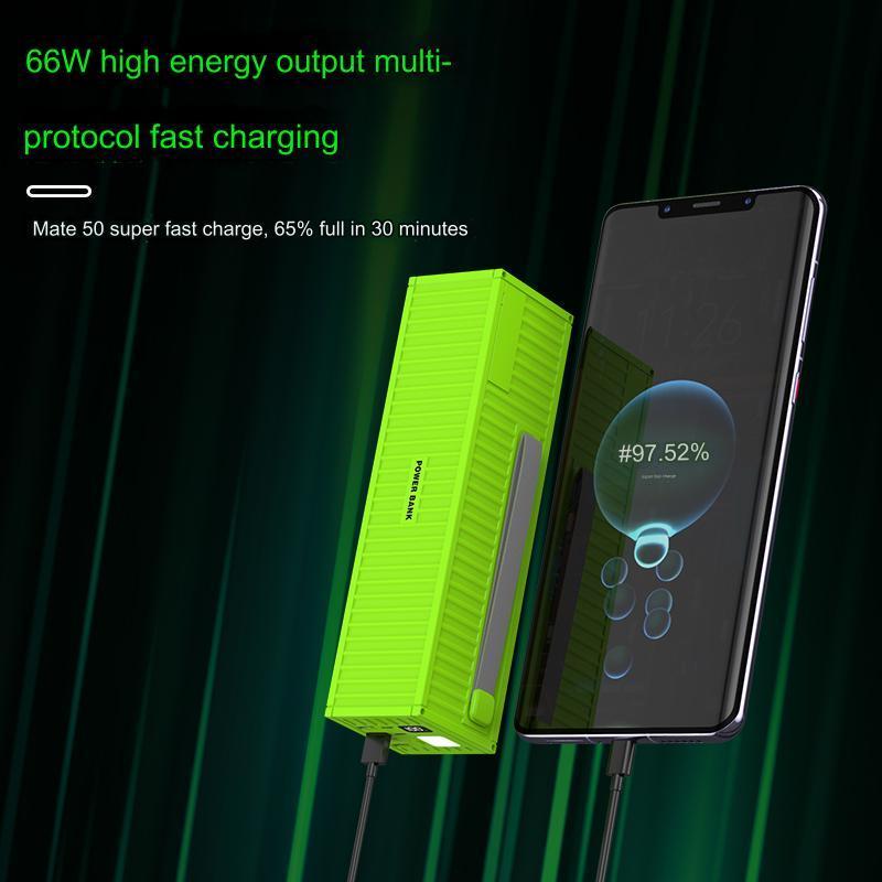 Fast Charge PD20W New Model Container 66W Power Bank 100000mah 20000Mah 30000Mah 50000Mah 80000mah 100000mah Portable Powerbanks