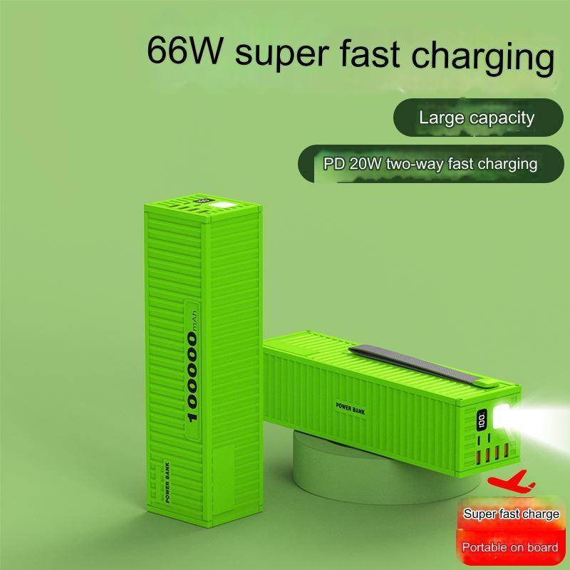 Fast Charge PD20W New Model Container 66W Power Bank 100000mah 20000Mah 30000Mah 50000Mah 80000mah 100000mah Portable Powerbanks