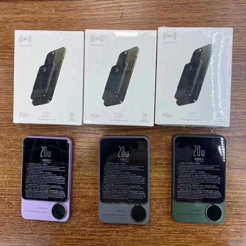 OEM 5000mAh Mini Power Bank Battery Packs Wireless Charger New Products Portable 10000mAh Magnetic Power Bank