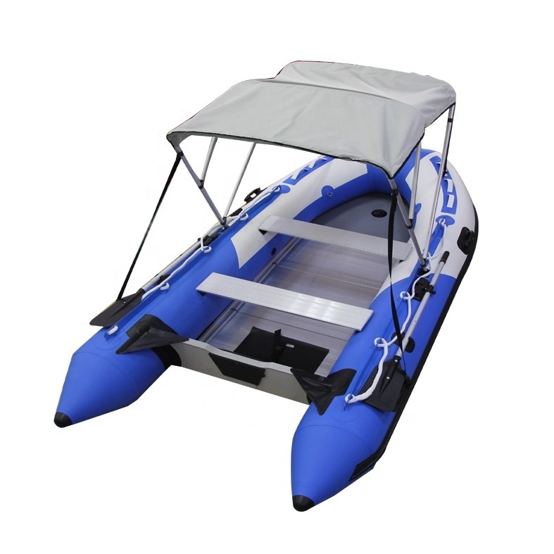 11ft 330cm 4 person Foldable Aluminum Floor Inflatable Rowing dinghy with sunroof