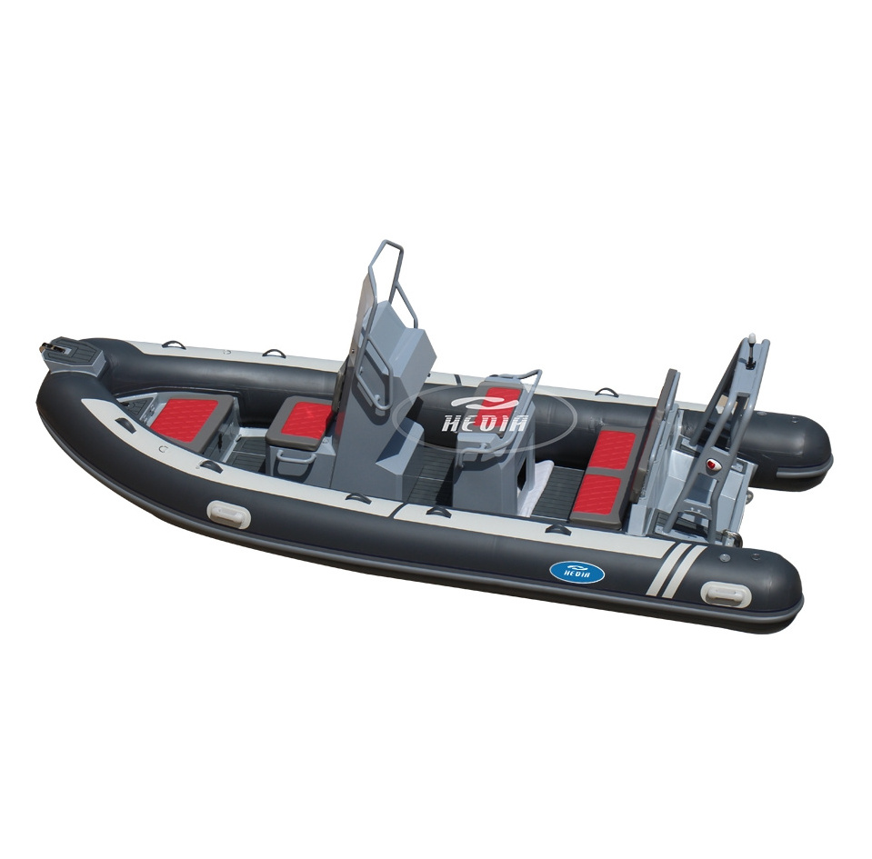 Hedia 10 passengers 5.2m rowing boat inflatable rigid aluminum hull 520 rib boat made in china