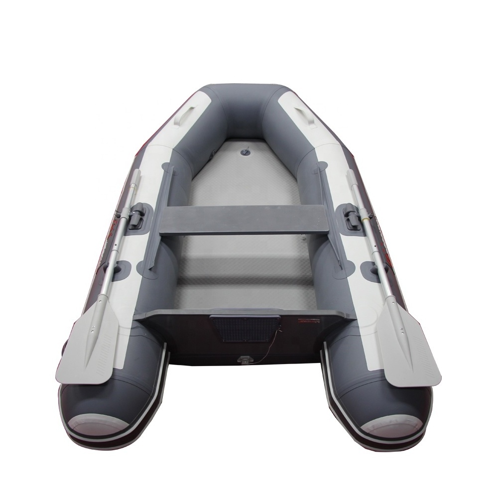 2.0m 2-person Small Tender double wall fabric Foldable Floor Inflatable Rescue Boat for rowing