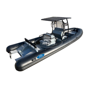 23 ft aluminum rib boat orca hypalon semi rigid center console dinghy rib 700 for sea