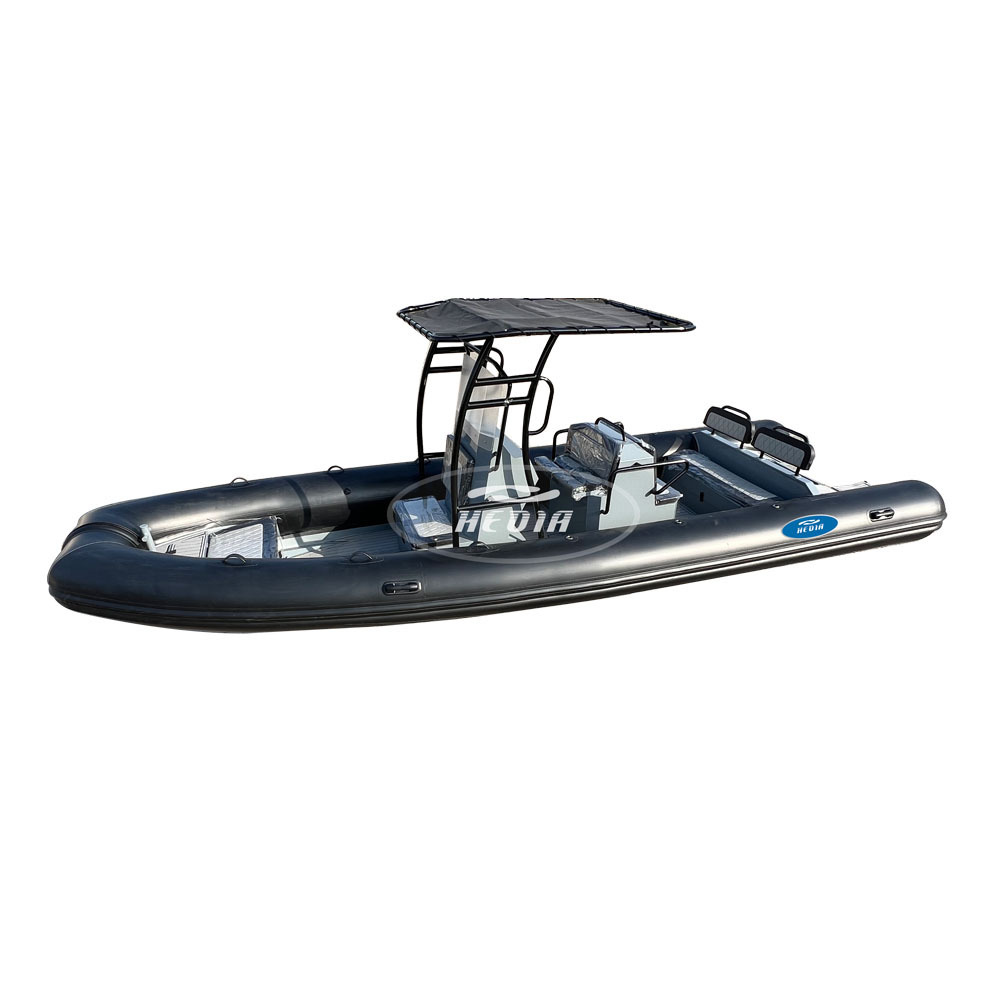 23 ft aluminum rib boat orca hypalon semi rigid center console dinghy rib 700 for sea