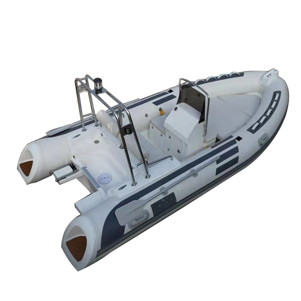 High Quality 4.3m 14.1ft center console fiberglass boats Outboard Engine Rowing Boat with Teak foor