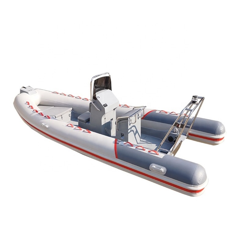 For sale a  fiberglass semi rigid boat set 5.80 4-stroke engine