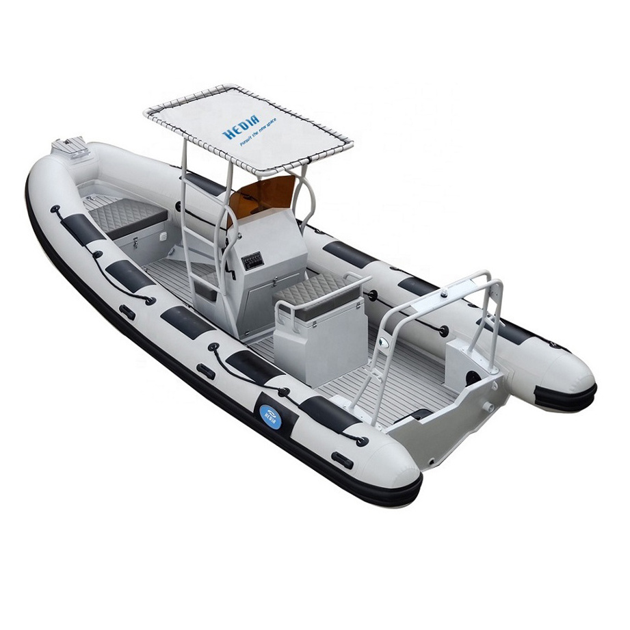 CE 19 ft  Aluminum Hull deep speed Inflatable 580 Hypalon Rowing rib boat 580