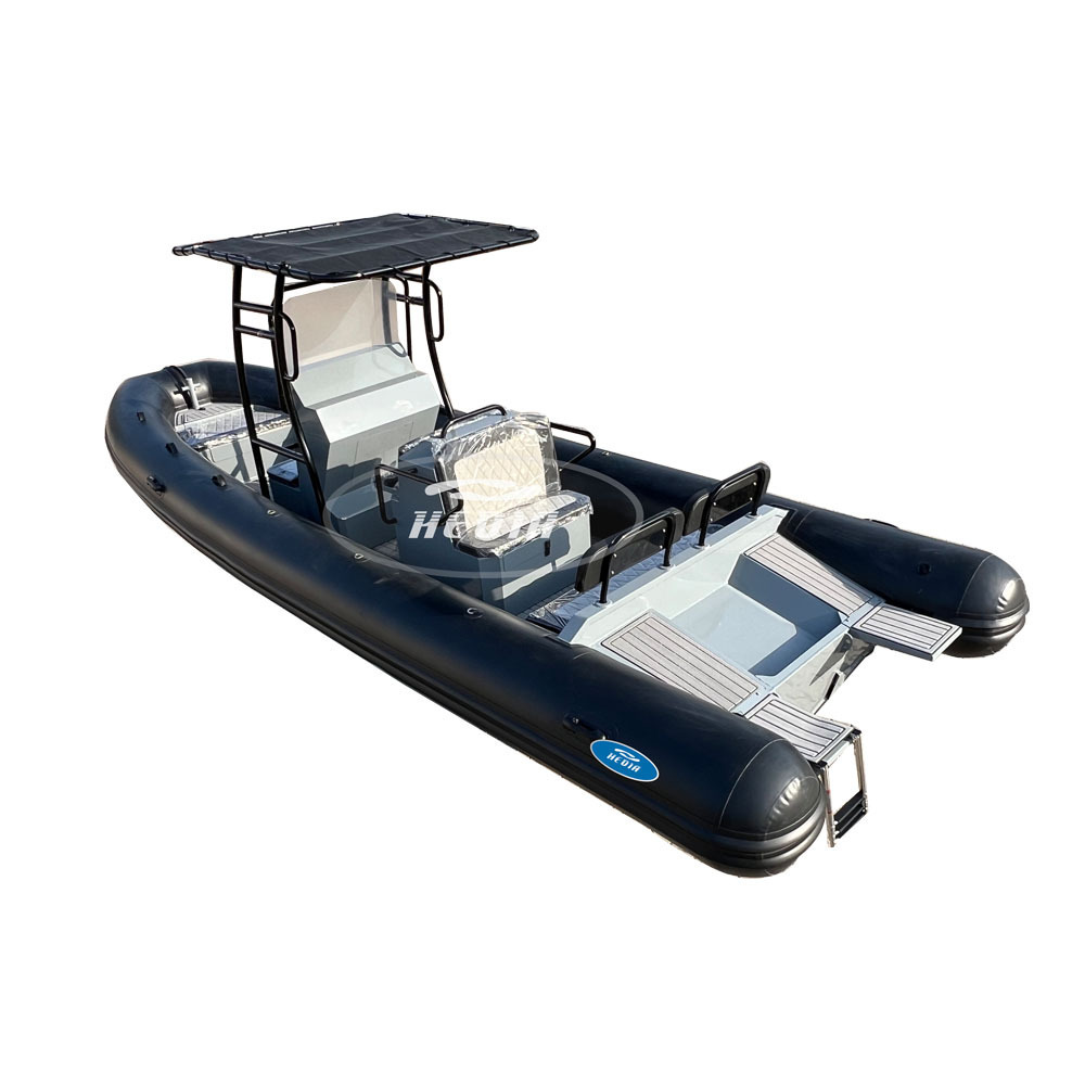 23 ft aluminum rib boat orca hypalon semi rigid center console dinghy rib 700 for sea